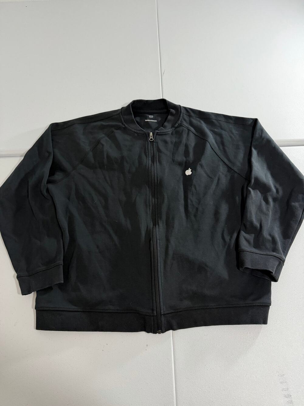 Apple Logo Full Zip Jacket Sz XL Black Lightweight Company Apparel